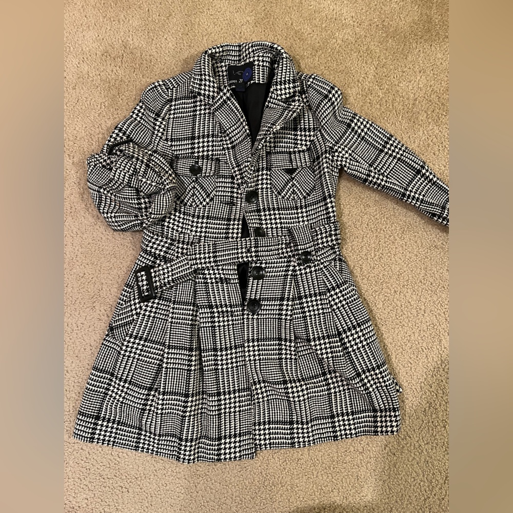 Black and white coat